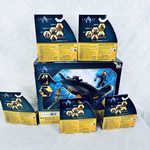 DC Aquaman vs Black Manta Battle Set w/ Submarine & 5 Figures Lot Mera Orm - Picture 9 of 9